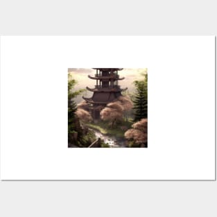 The Hidden Temple: An Ancient Japanese Shrine in the Heart of the Forest Posters and Art